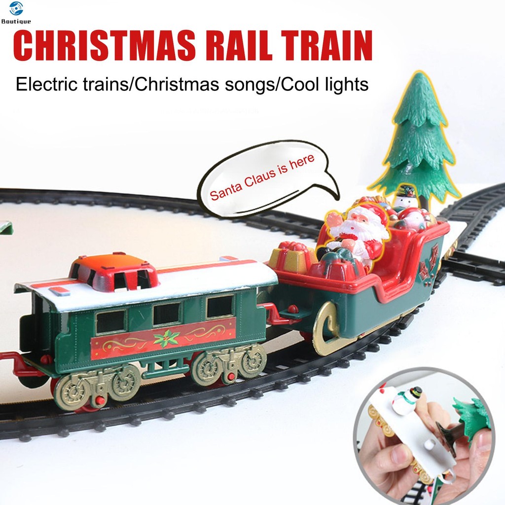 Christmas Electric Rail Train Assembling Toys Montessori Rail Train ...