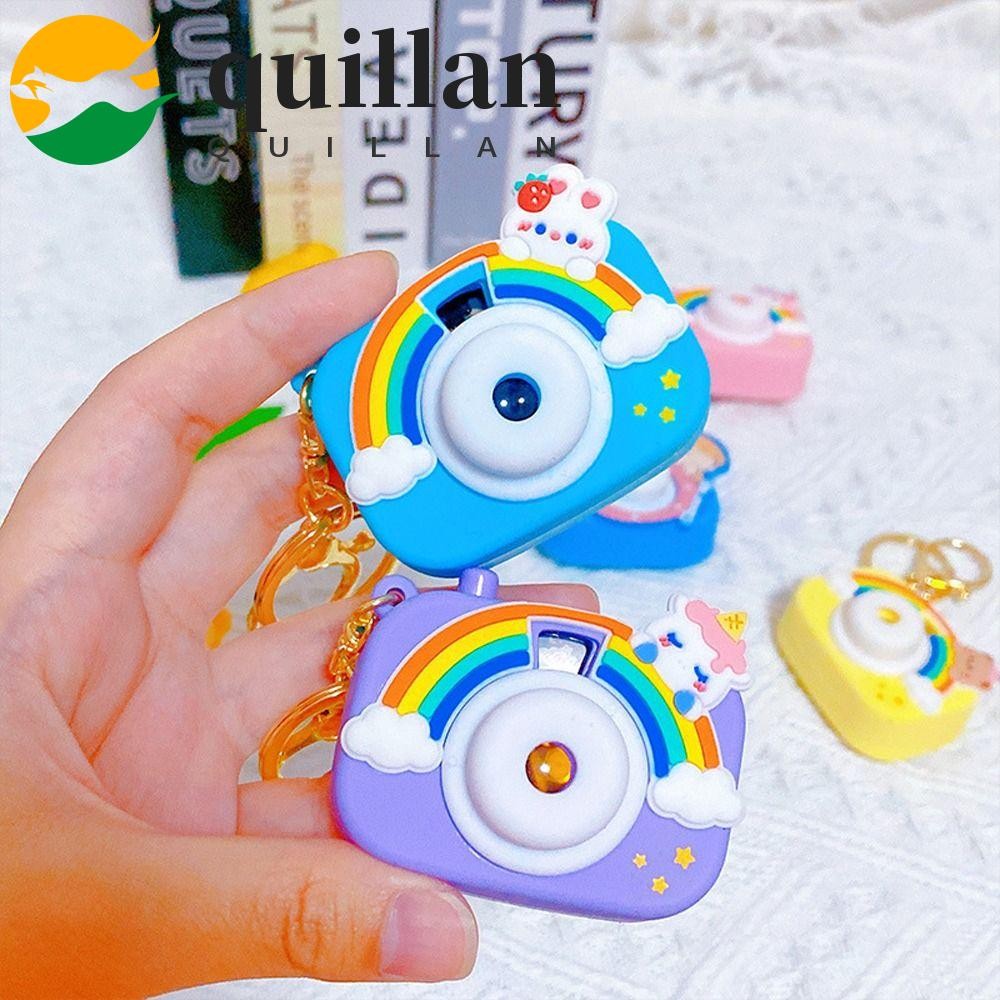 QUILLAN Rainbow Projection Camera Kids Toy Jewelry Key Ring Backpack ...