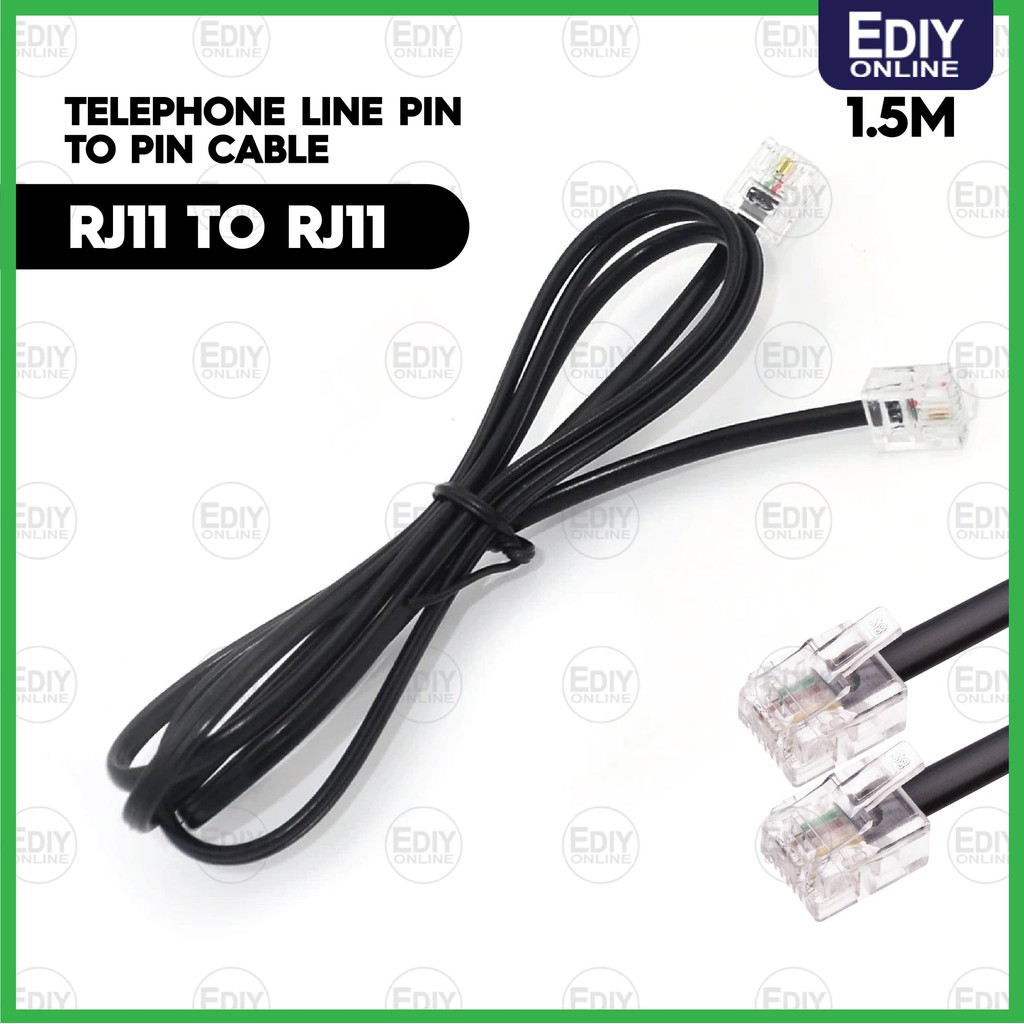 Telephone Line Pin To Pin Cable For Extension Home Cable Wire RJ11 ADSL ...
