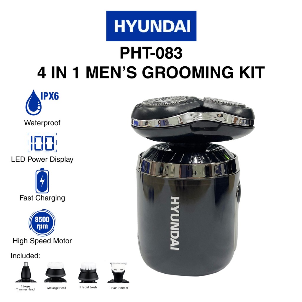 HYUNDAI PHT-083 Hair Trimmer 5 In 1 Bald Head Shaver USB Rechargeable ...