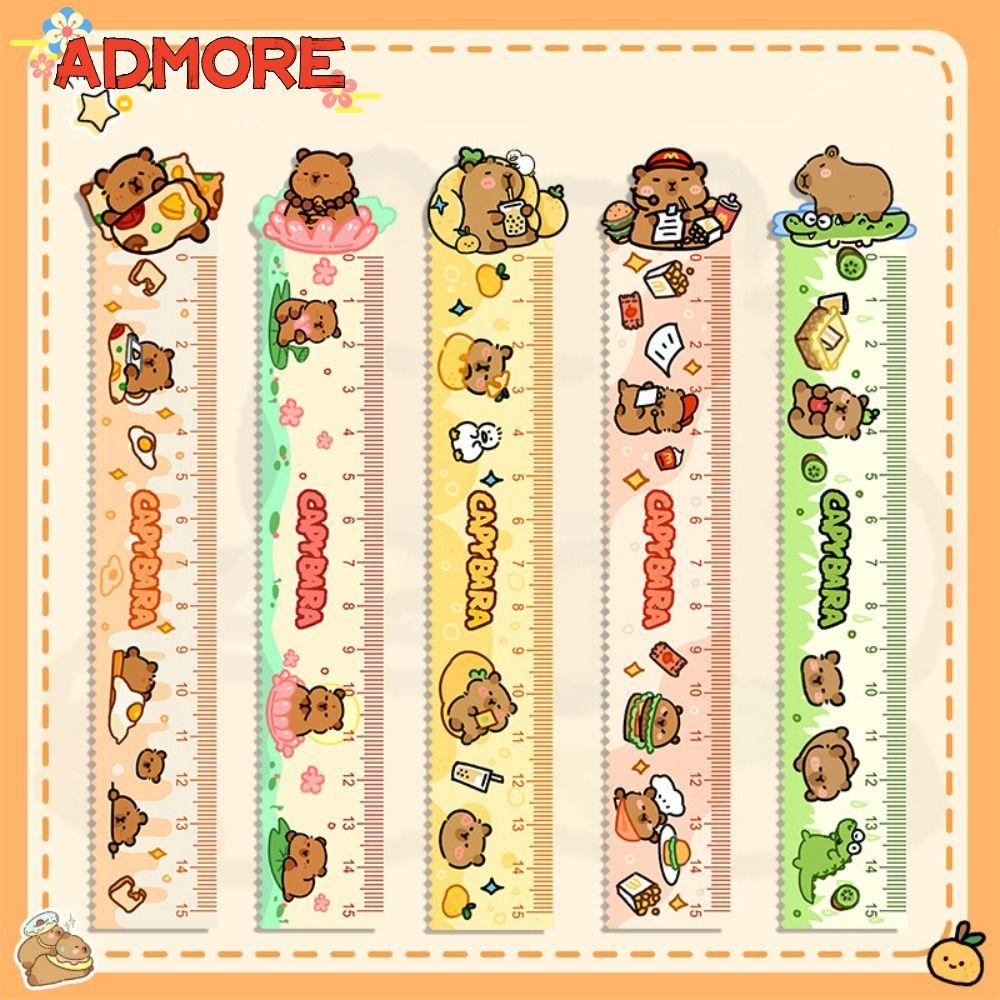 ADMORE Capybara Ruler, 15cm Wavy Lines Drawing Tools, Cute Cartoon ...