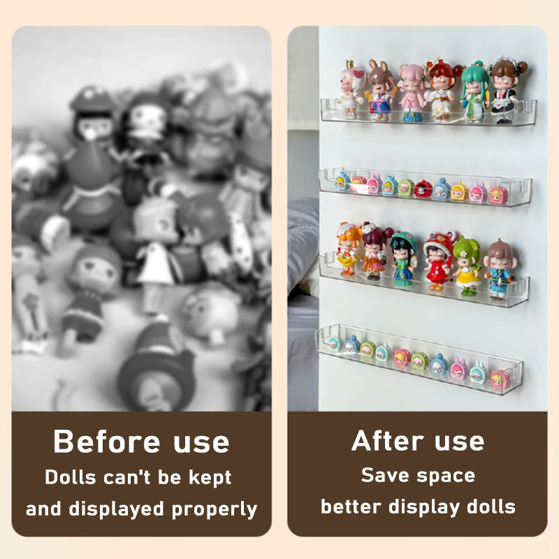 1 PCS Wall Mounted Blind Box Display Rack Figures Showcase Stand Clear ...