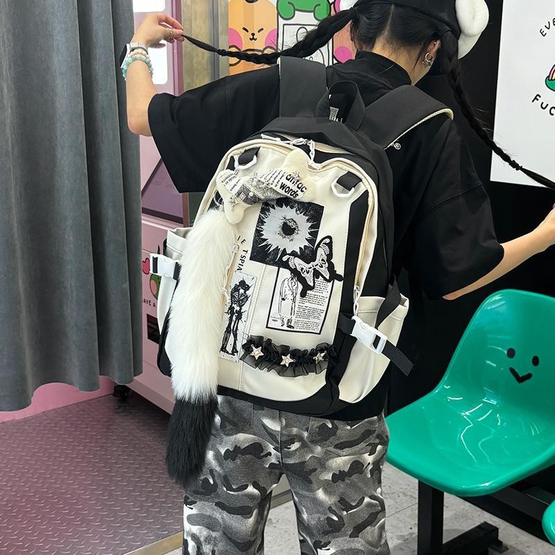 Sunlight Original Asian Culture Schoolbag Large Capacity Letter ...