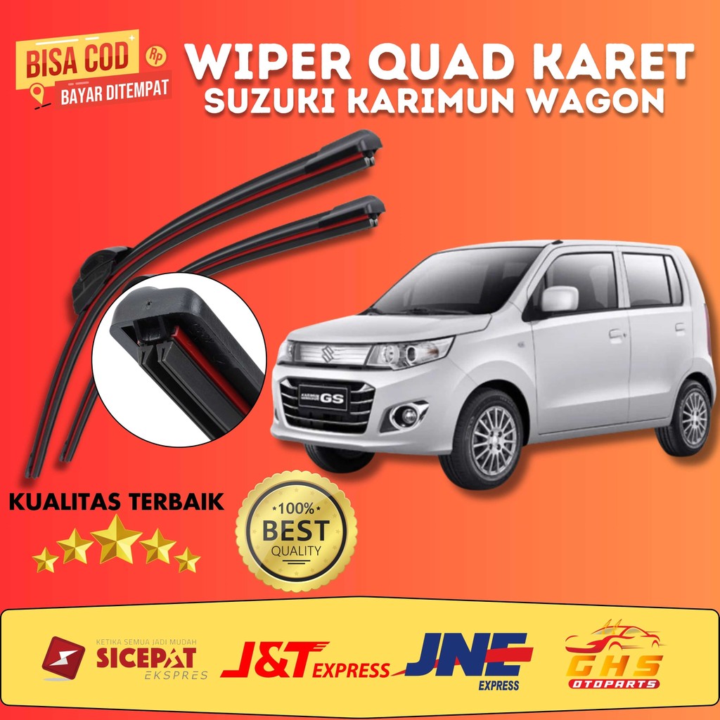 Suzuki Karimun Wagon R Frameless Quad Blade Wiper 4 Layer Rubber Blade ...