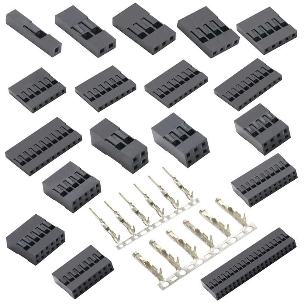 TJC8 Dupont Plastic Shell Plug 2.54mm Pitch Single Double Row Dupont ...