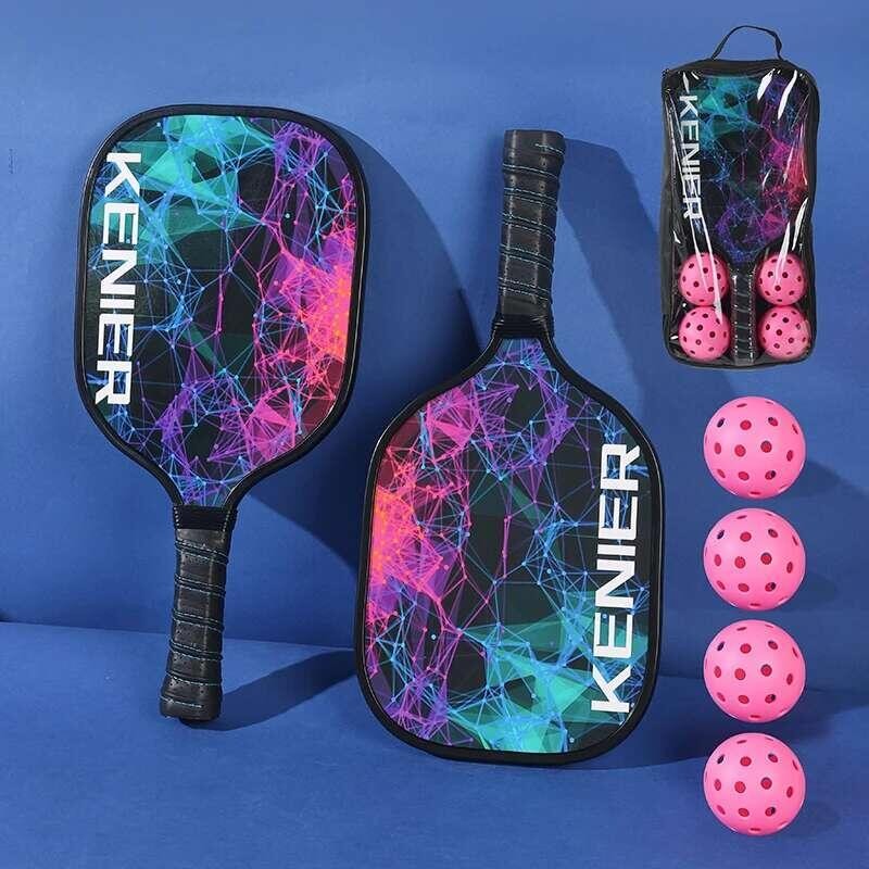 【Full Set】Pickleball Paddles Wooden Pickleball Set Lightweight ...