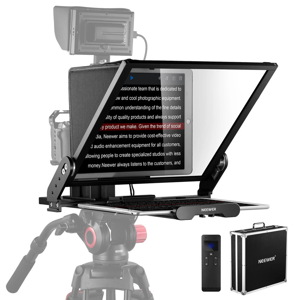 Neewer X17 II Remote Teleprompter Ultra Clear HD Glass 18.5 inch 47cm ...