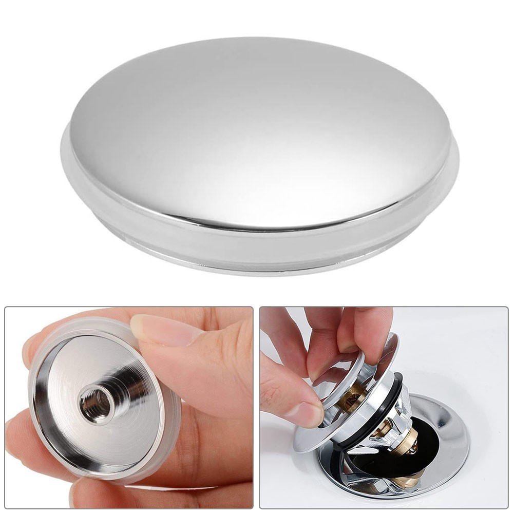 36mm Replacement Sink/Basin Waste Plug Cap Easy Pop-Up Click Clack ...