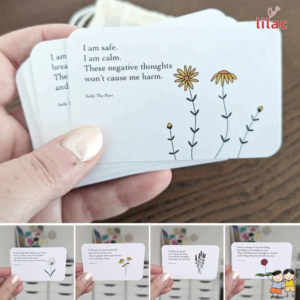 LAC Anxiety Relief Pocket Healing Card, Positive Affirmations Paper ...