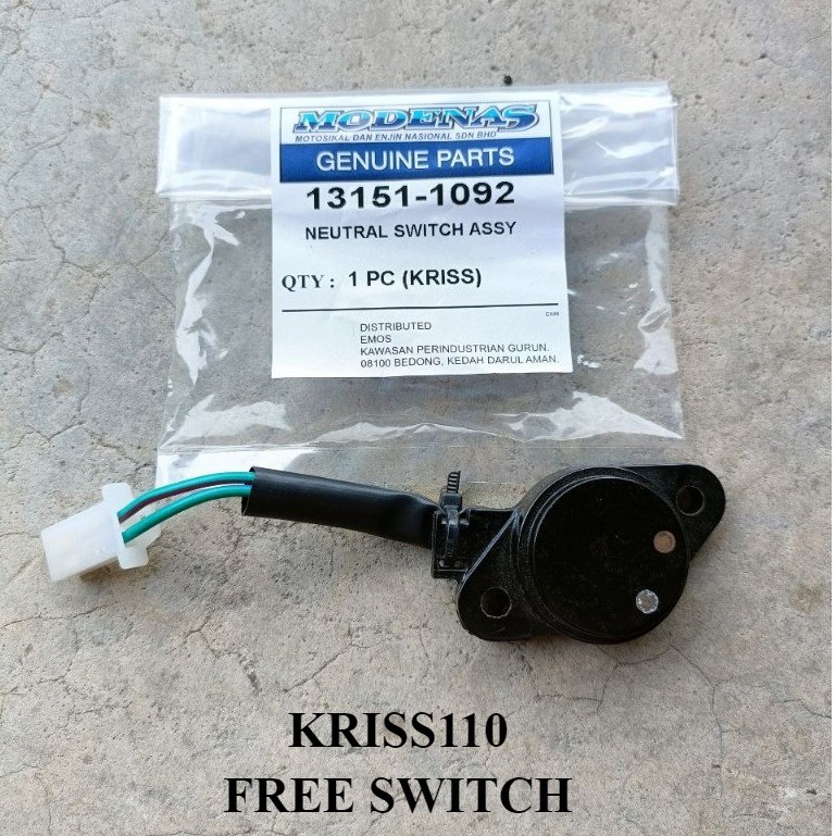MODENAS KRISS 110 KRISS110 FREE GEAR SWITCH NEUTRAL SWITCH FREE GEAR ...