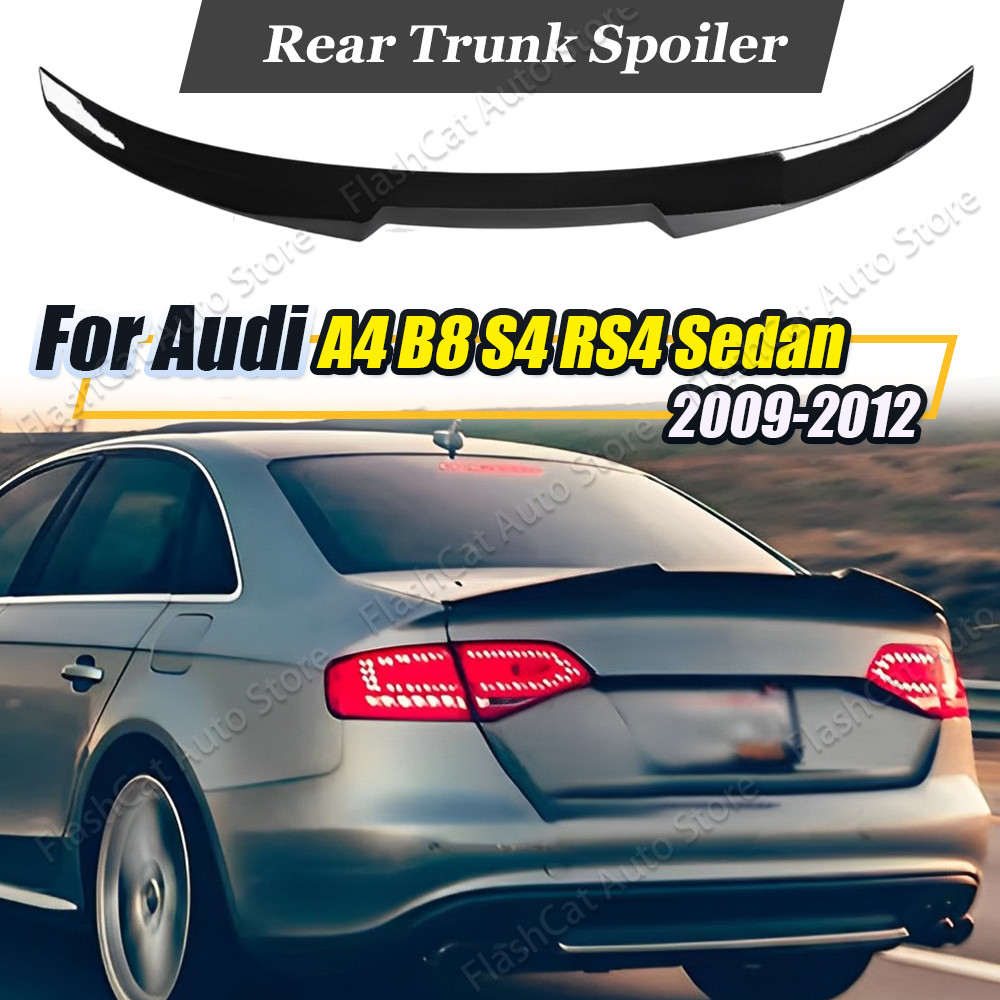 Für Audi A4 B8 B8.5 S4 S-linie RS4 Limousine 2009-2016 Auto Hinten Stamm Mid Spoiler Heckklappe Tuning Dach Mittleren Schwanz Flügel Körper Kits