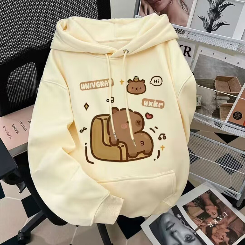 Crab Cartoon Pattern Print Men Women Pullover Hoodie