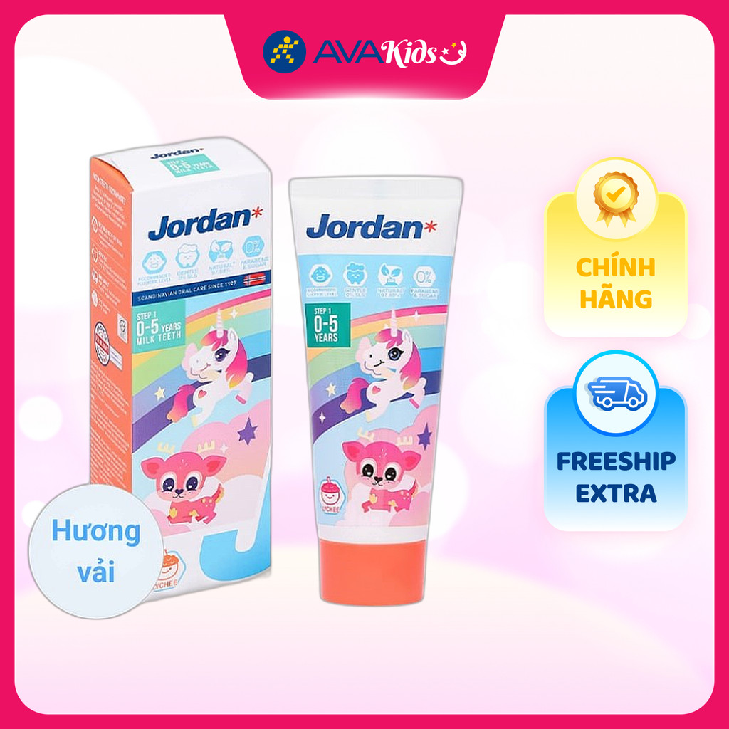 Jordan toothpaste for children 0 - 5 years old lychee flavor 75g ...