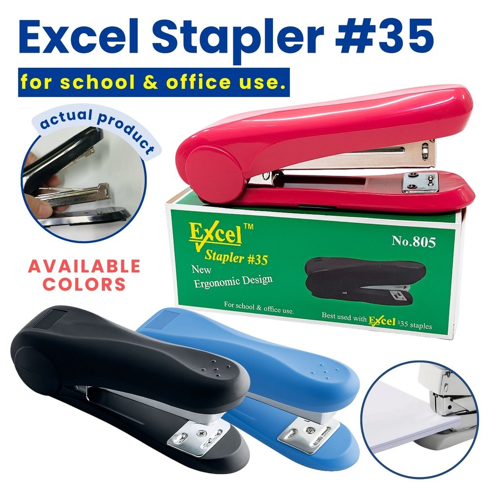 Homeflix Excel Stapler 35 – Compact Ergonomic Stapler for Office ...