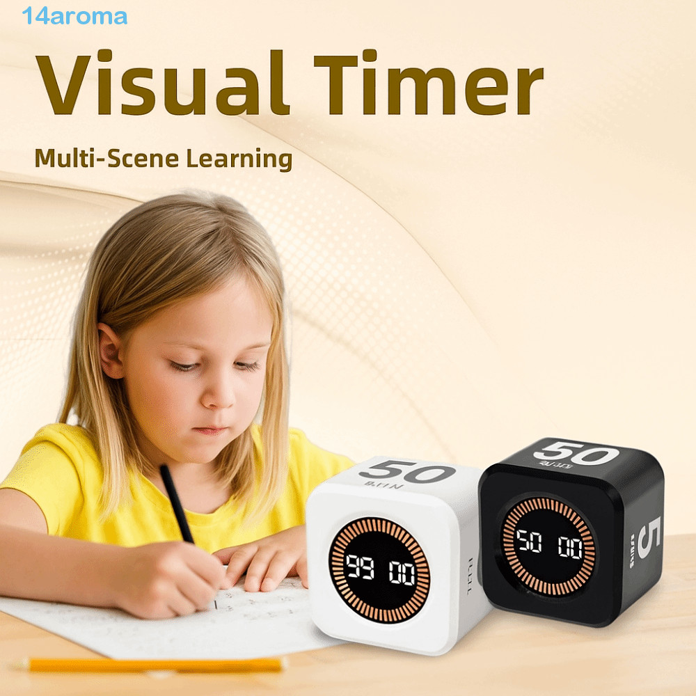 AROMA Visual Flip Timer, 4 Preset Time Cube Shape Productivity Cube ...