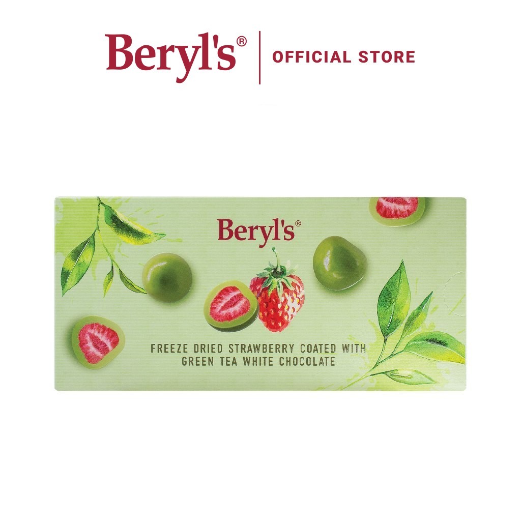 Beryl's Strawberi Kering Dengan Coklat Putih Teh Hijau | Freeze Dried ...