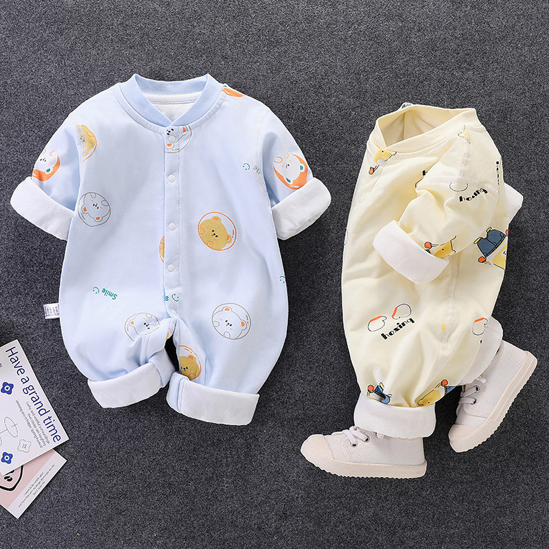 New Product Spring Style Baby Jumpsuit Quilted Thin Cotton Male Female ...