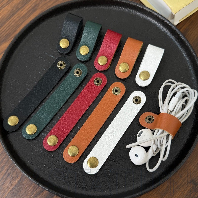 6/9/15Pcs Leather Cable Straps - Reusable, Adjustable - Multifunctional ...