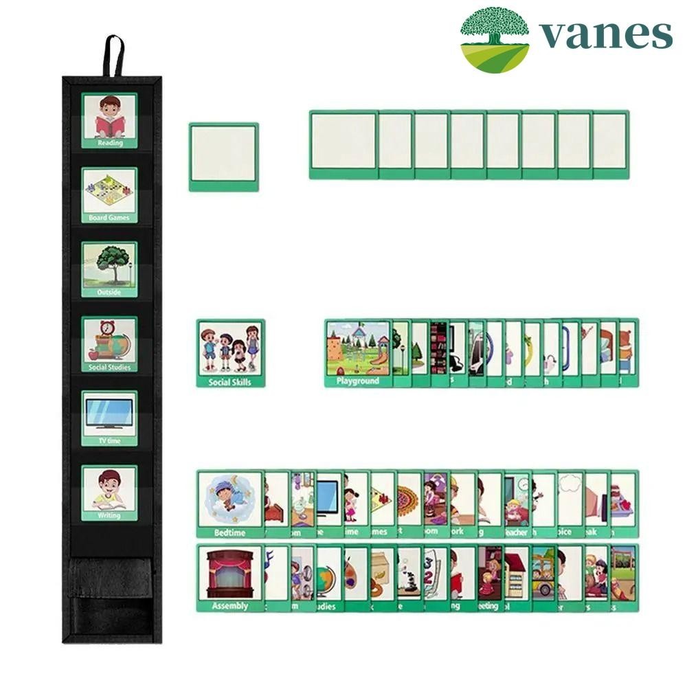 VANES Kids Visual Schedule, 45 Activity 9 Blank Cards Daily Behavior ...