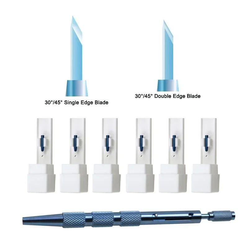 GREATLH Ophthalmic Sapphire Straight Single Double Edge Blade Clear ...