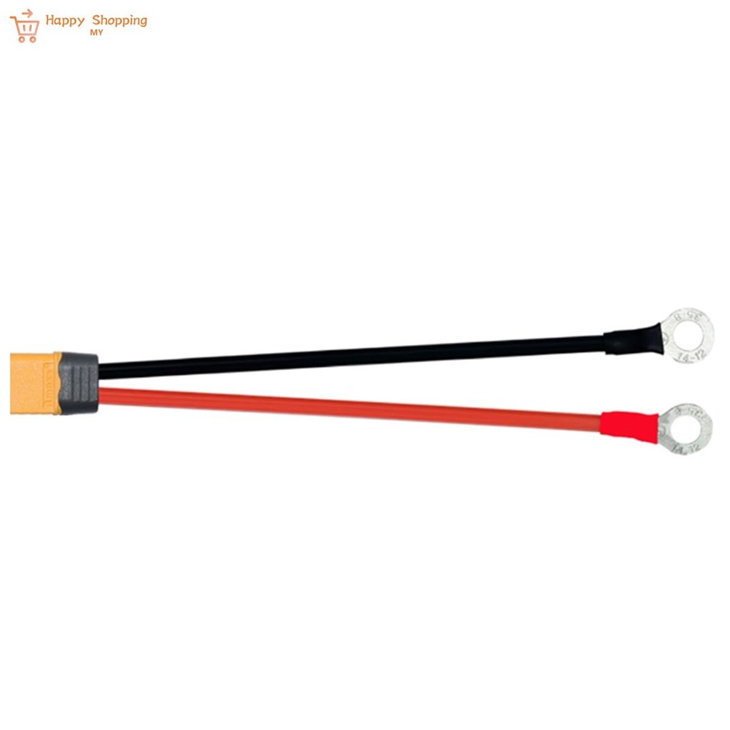 Cavo Di Estensione XT60 Maschio A Terminale Ad Occhiello (8mm) - 1 Metro, 12AWG In Silicone - Per Batterie RC Lipo, FPV, Droni E Avviamento Auto