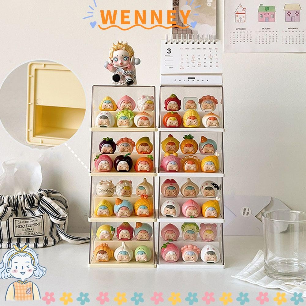 WENNEY Pop Mart Box Showcase, Storage Box DIY Doll Figures Storage Box ...