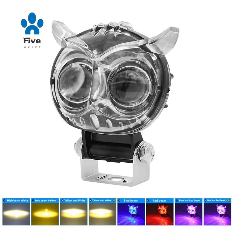 LED Lens Spotlight Color Light Auxiliary Fog Lamp Double Lenses ...