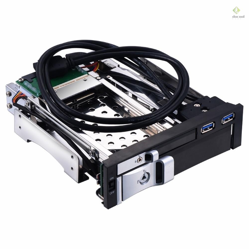 5.25 inch Internal Dual Slot Hard Disk Case 2.5+3.5 inch SATA HDD/SSD ...