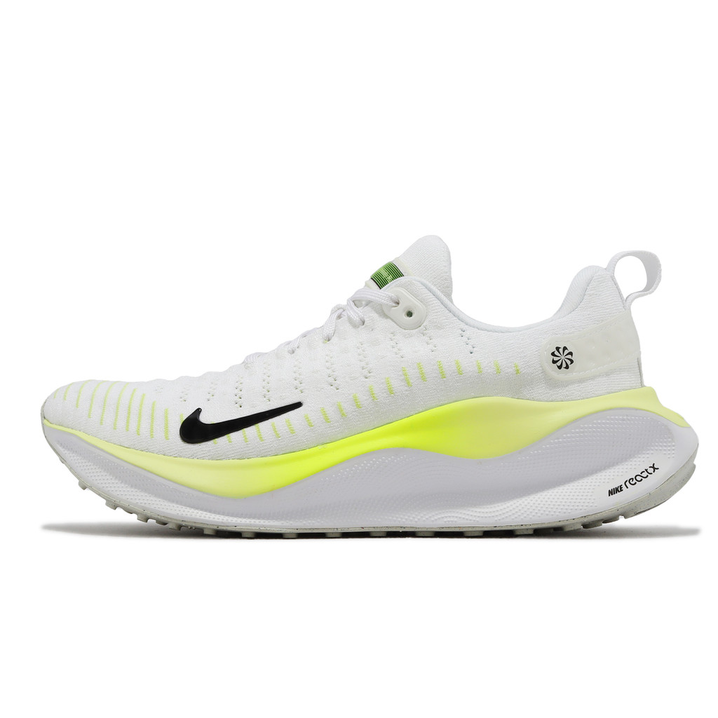 Nike Jogging Shoes Wmns ReactX Infinity Run 4 White Fluorescent Green 