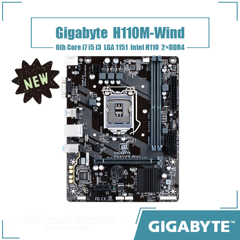 [NEW] Gigabyte H110MWind Motherboard LGA 1151 2xDDR4 DIMM Intel H110