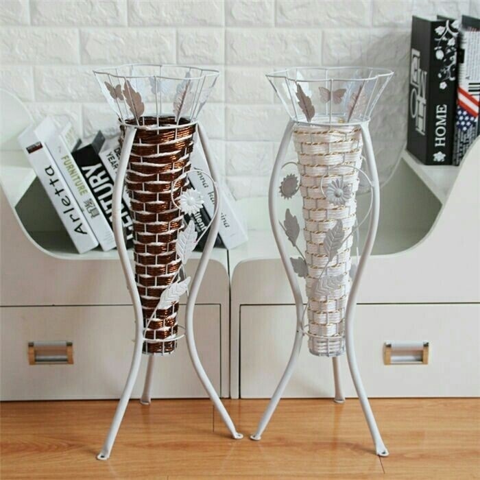Rattan Wrought Iron Wooden Imitation Ceramic Vase Living Room Dried