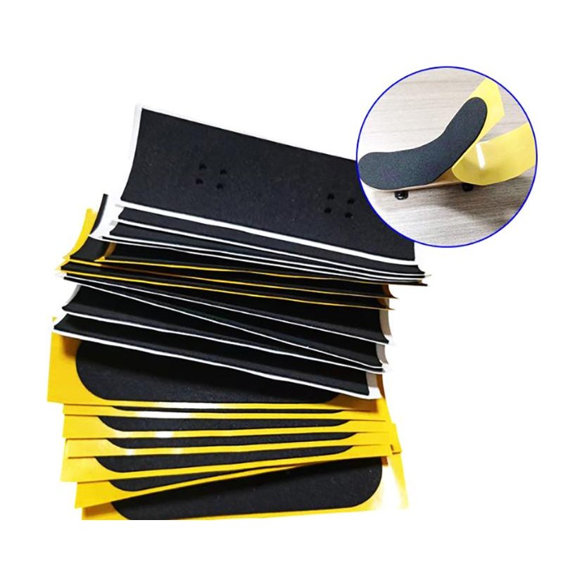 12 Bandes Adhésives Antidérapantes Pour Fingerboard - 38x110mm - Mousse Grip Tape