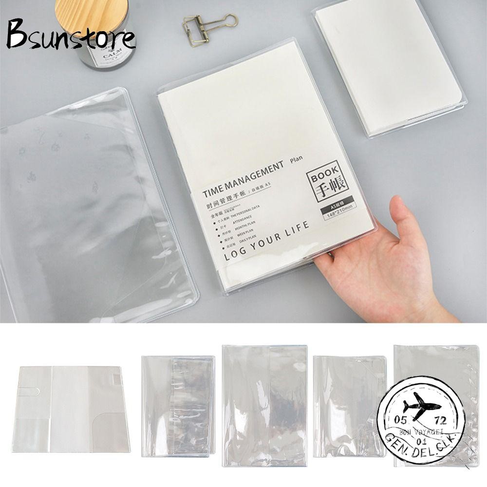 BSUNSTORE Notebook Protective Sleeve, Transparent PVC Book Cover ...
