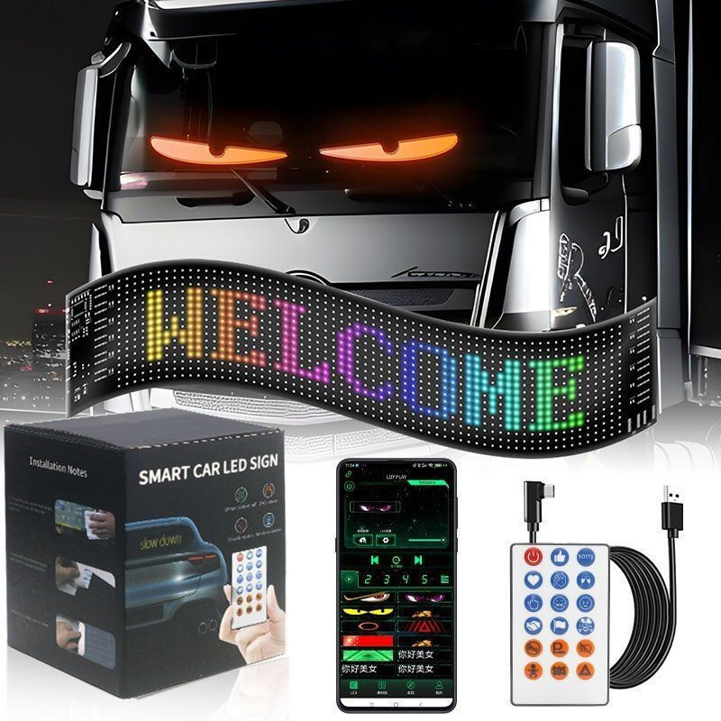 Smart Car Sticker Car Interactive Screen Flexible LED Display Soft ...
