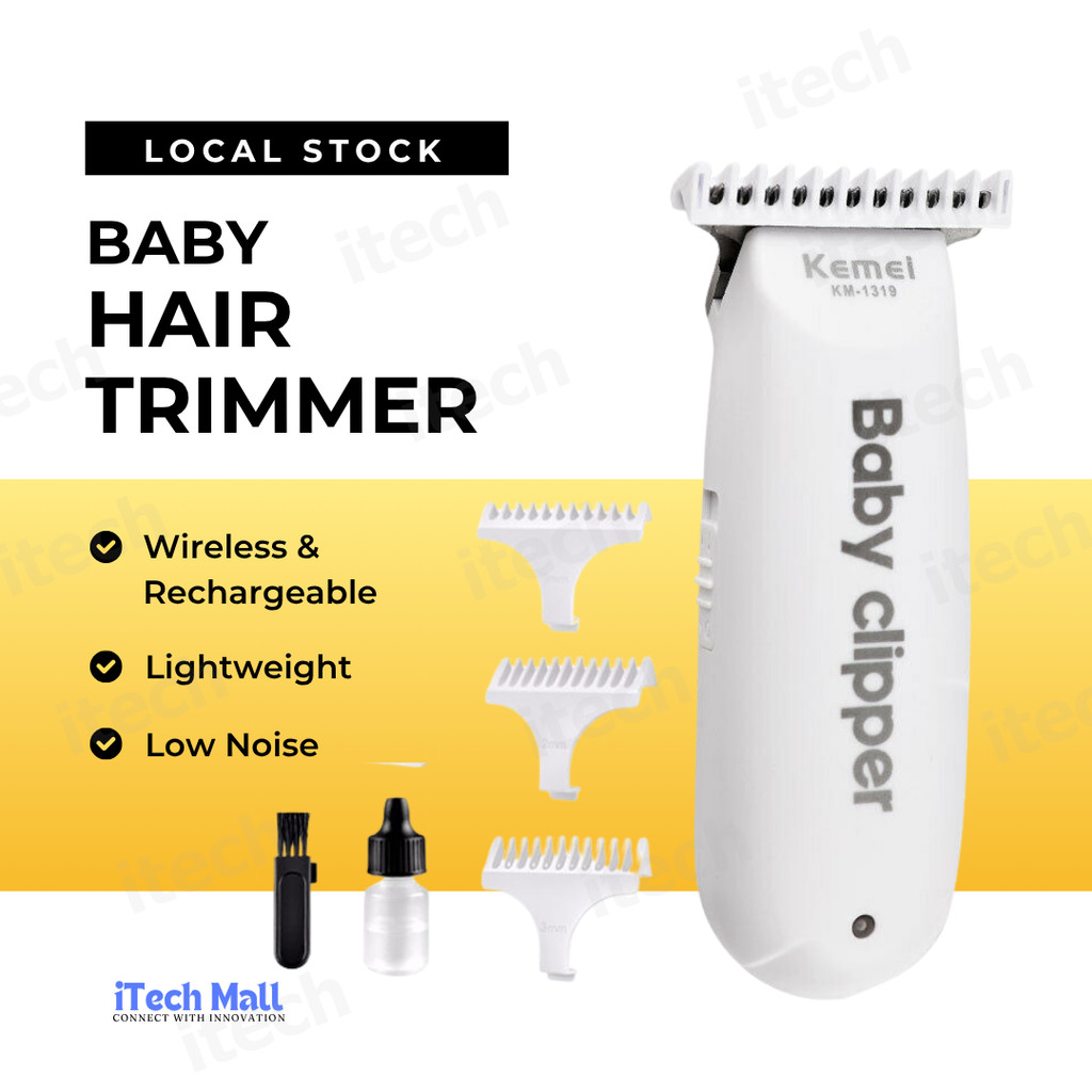 KEMEI Baby Hair Trimmer Pencukur Rambut Bayi Cukur Clipper Shaver ...