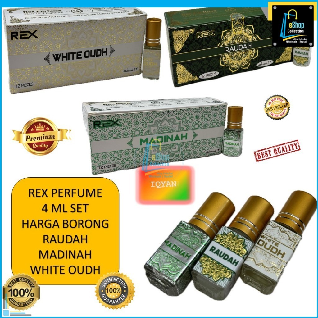 REX PERFUME WHITE OUDH RAUDAH EKSKLUSIF 4 ML ASLI / ORIGINAL /ATTAR ...