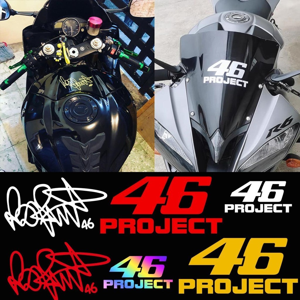 Sticker Rossi46 No. Racer Logo Reflective Stickers for Motorcycle Head ...