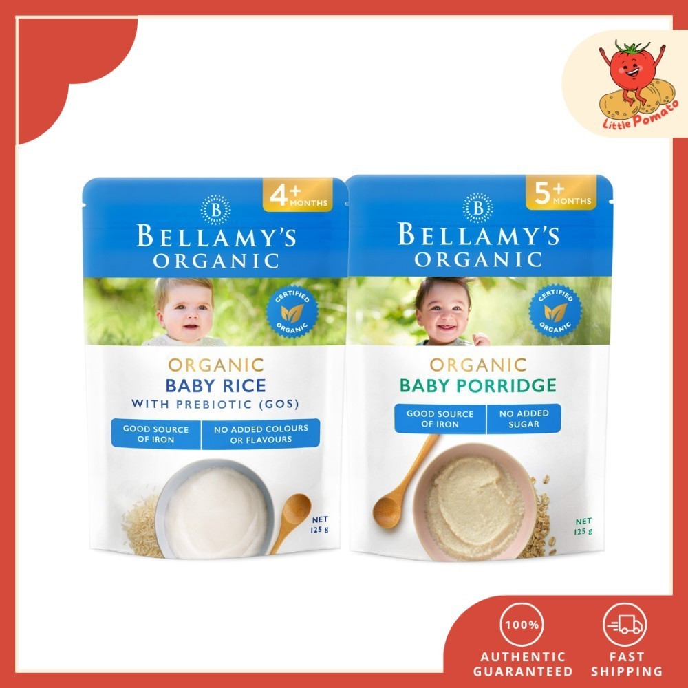 Bellamy's Organic Baby Rice with Prebiotic 125g (4+ | 5+ months ...