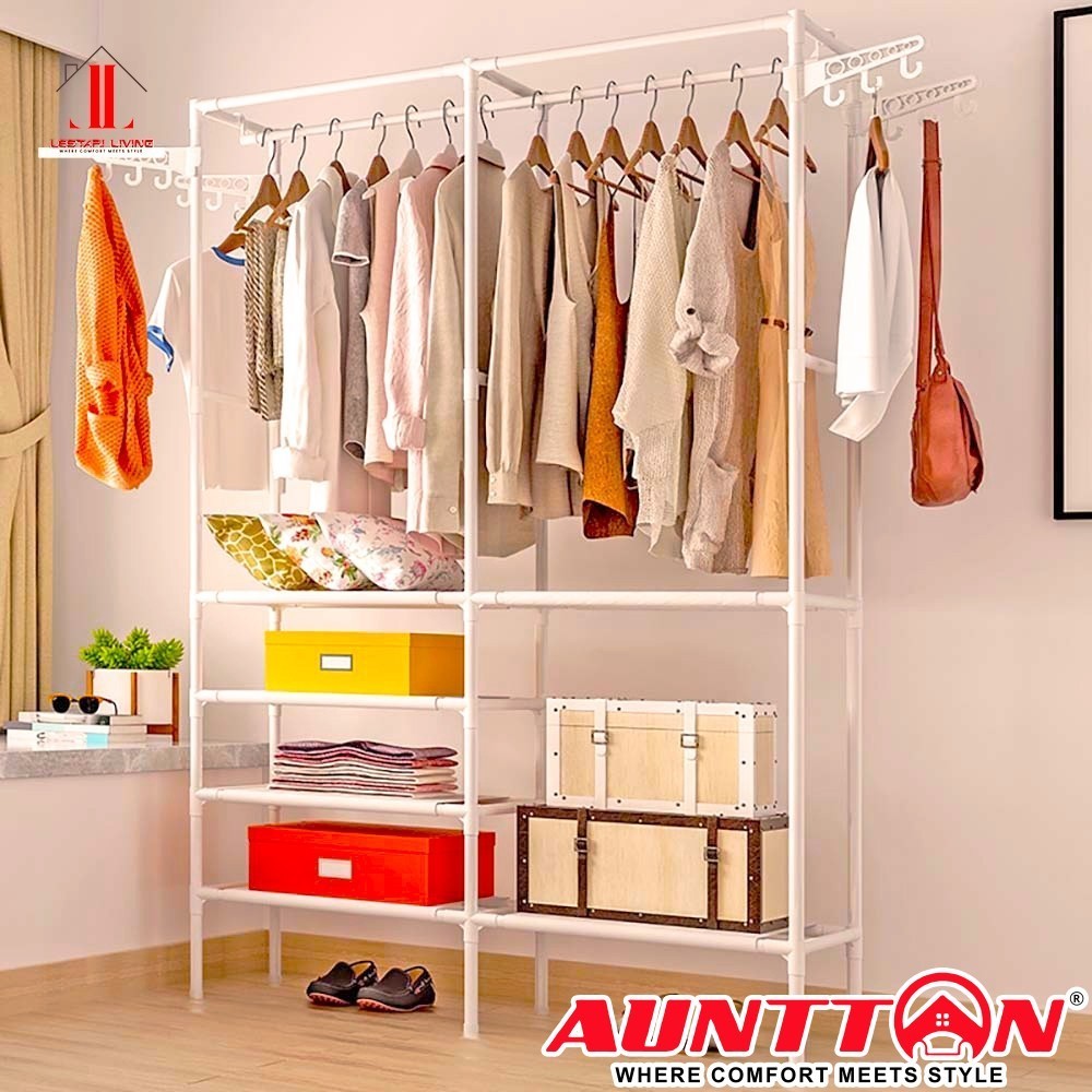 Large Stainless Steel Wardrobe Storage Clothes Rack | Shopee Malaysia