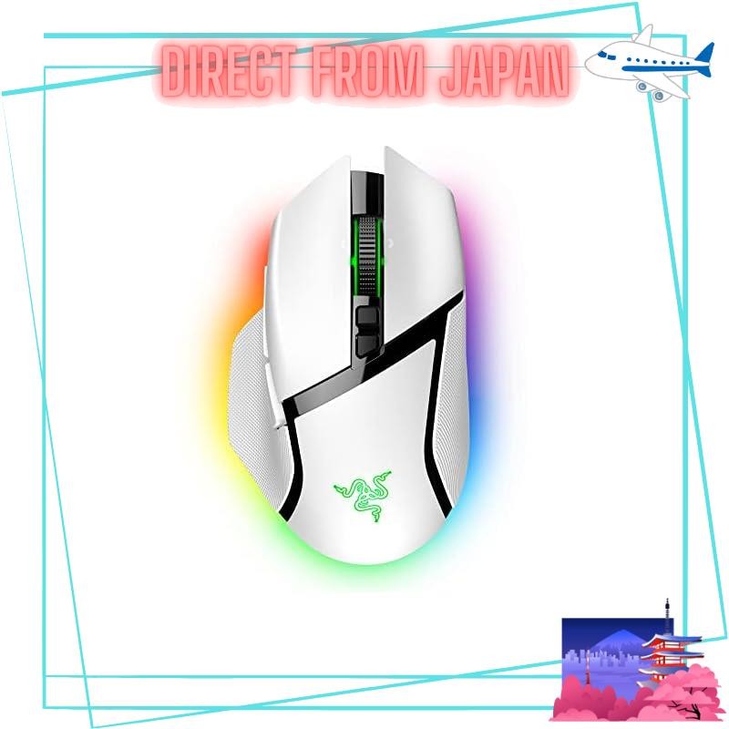 Razer Basilisk V3 Pro White Wireless Gaming Mouse Bluetooth Connection ...