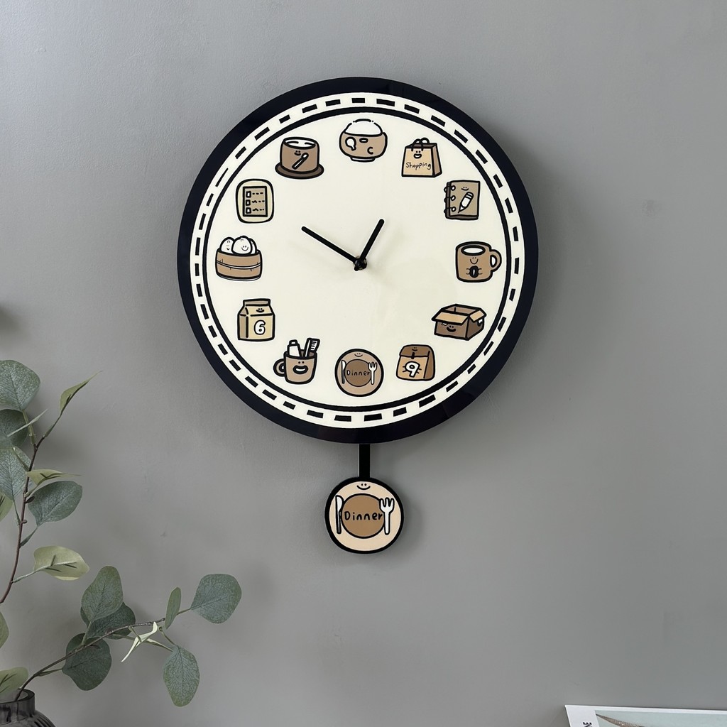 Ins Nordic Style Fashion Creative Wall Clock Household Modern Silent ...