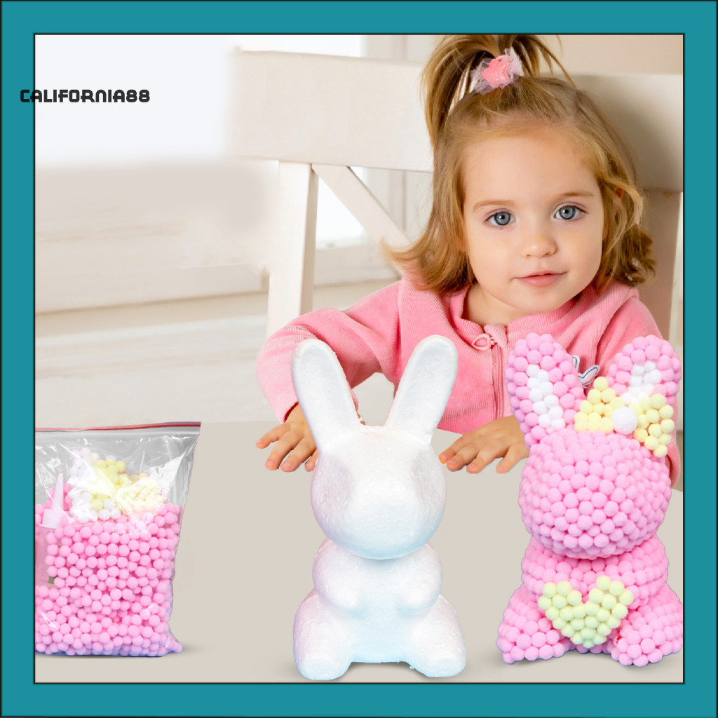[CF] Rabbit Diy Set Cartoon Diy Kit Diy Bunny Pom Pom Craft Kit Fun and ...