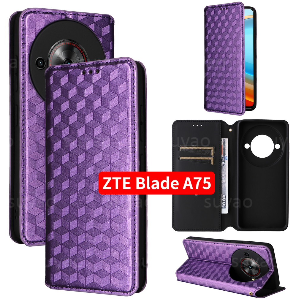 For ZTE Blade A75 A 75 5G 4G 2024 Phone Case Wallet Flip
