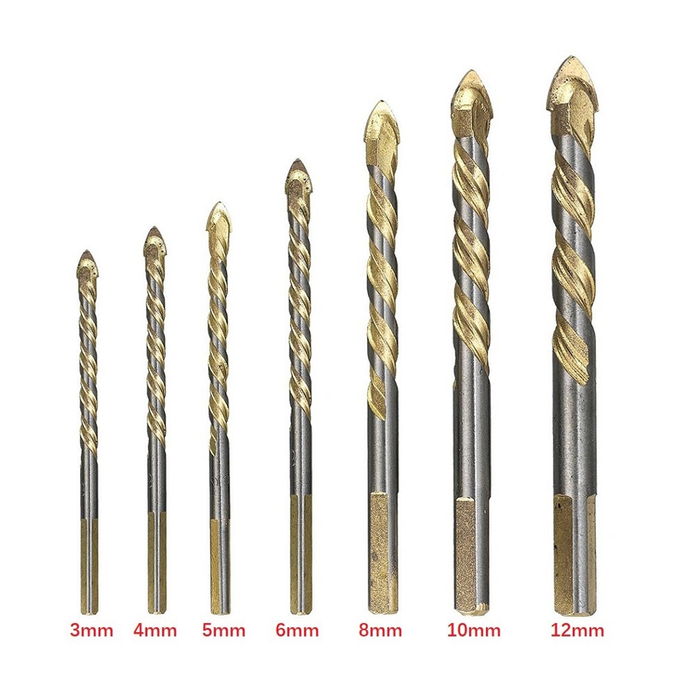 [WELV] 1pc Alloy Triangle Drill Bit For Porcelain Tile Concrete Brick ...