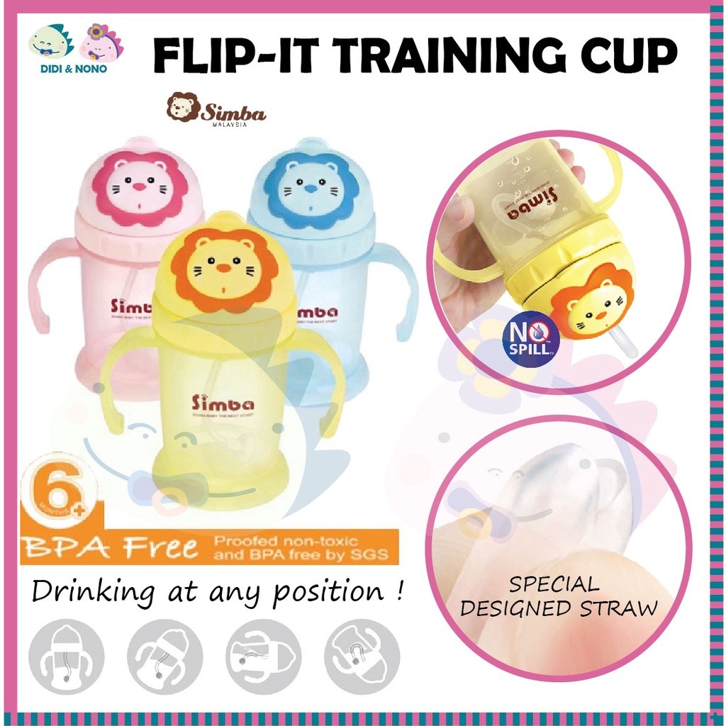 Baby or kid Simba Flip-it Training Cup Botol Belajar Minum Air 6m ...