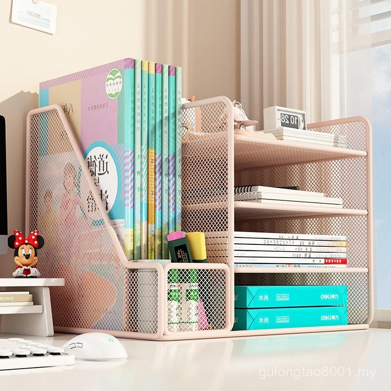 2024 Student Desktop Storage Box Bookshelf Book Layered Rack Desk Shelf ...