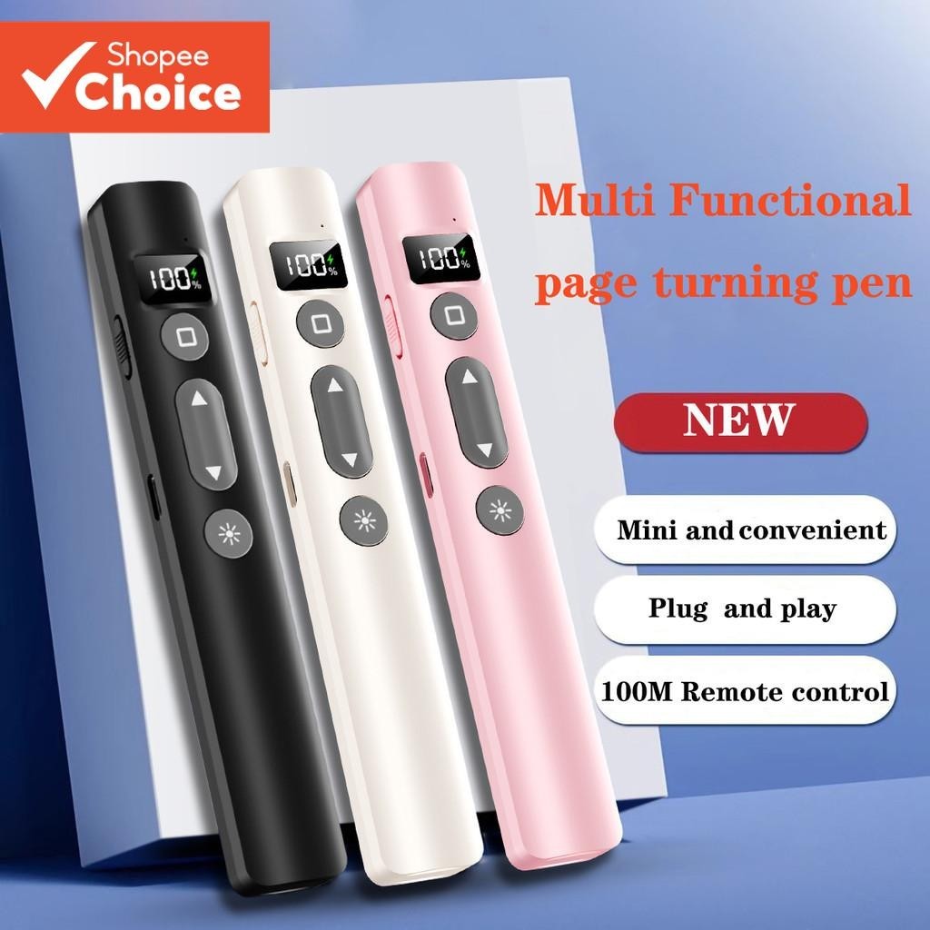 LED Digital Wireless Presenter Pen 2.4GHz USB C Adapter Handheld Remote ...