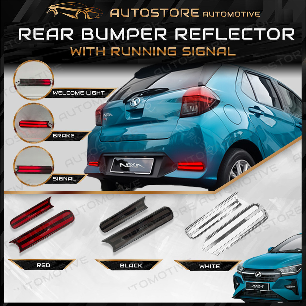 Perodua Axia Baru 2022 2023 2024 Facelift LED Rear Bumper Reflector LED ...