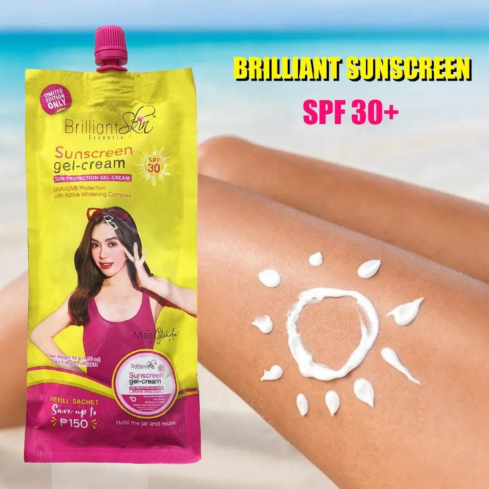 Brilliant Sunscreen Classic Light Pink 50g Sachet Sunscreen Gel Cream ...