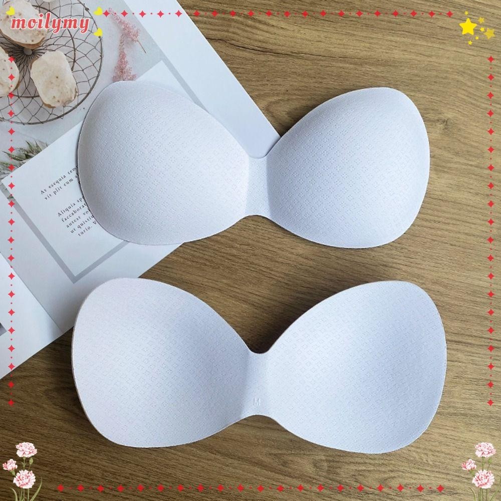 MOILYMY 2 Pairs Spong Bra Pads Ultrathin Bodyfitted Design Removeable